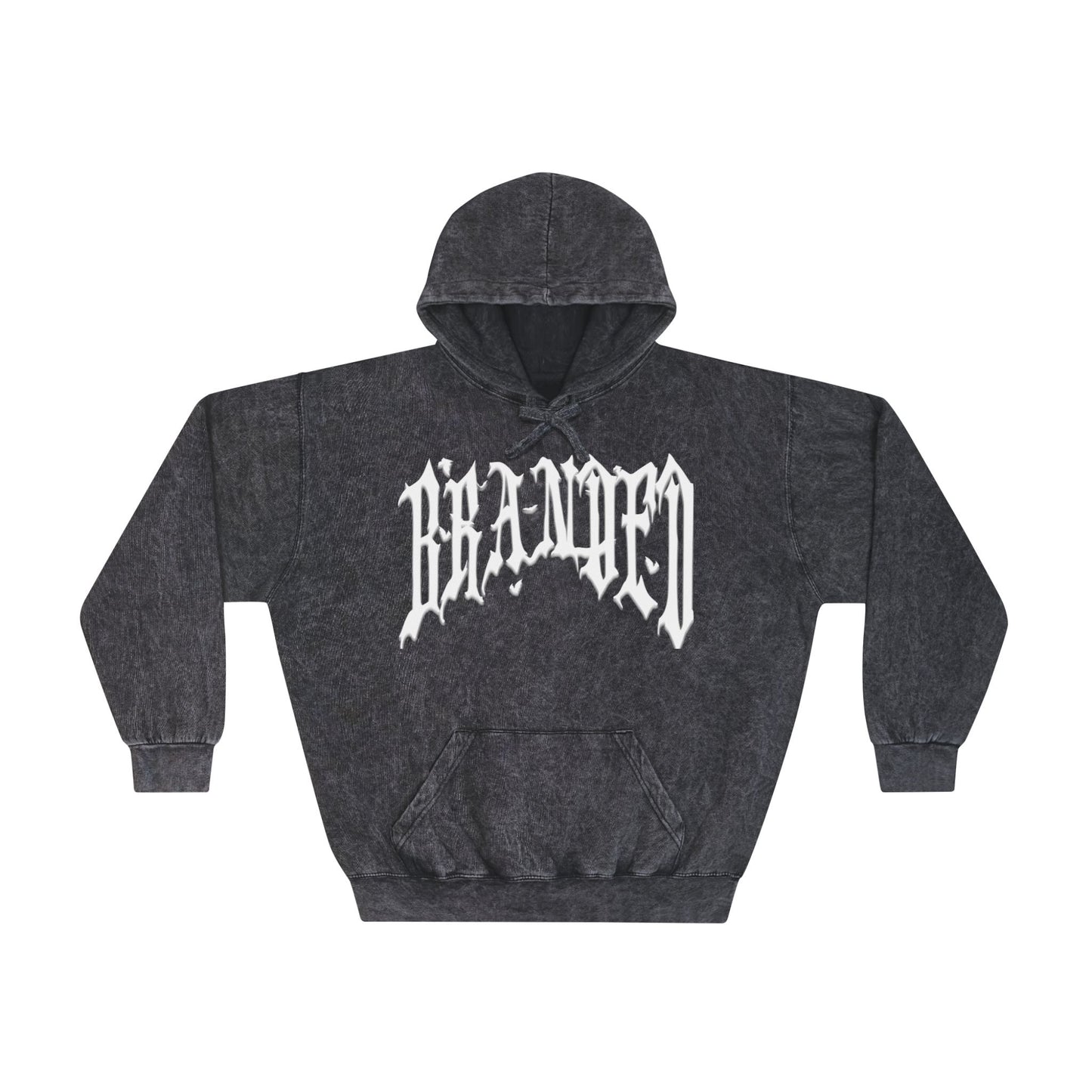 BRANDED ACID WASHED HOODIE